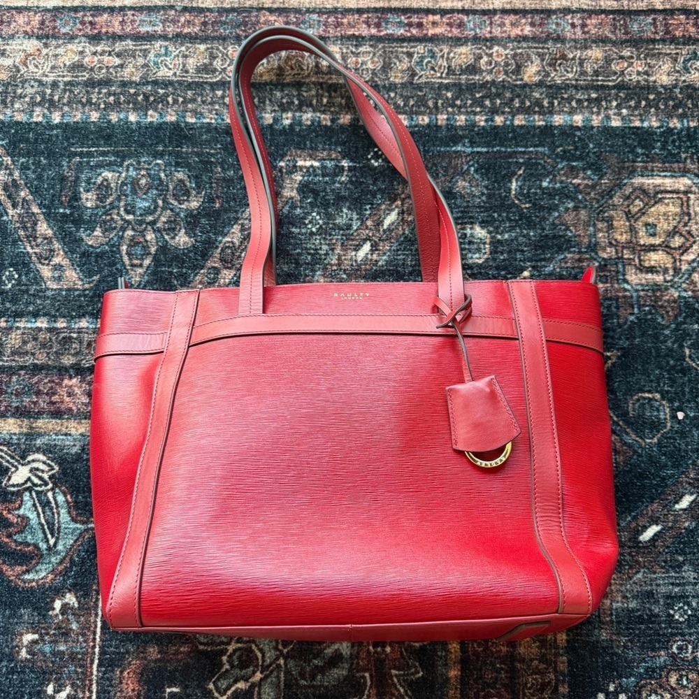 NWOT Radley London Street Large Zip Top Red Shoulder Purse Bag